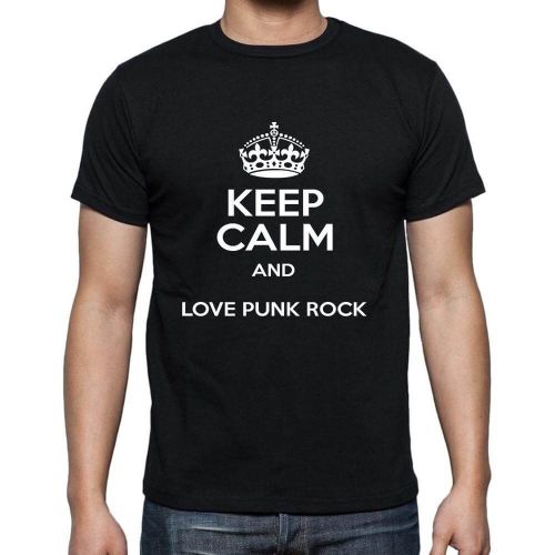 Homme Tee-Shirt Restez Calme Et Aimez Le Punk Rock - Keep Calm And Love Punk Rock - T-Shirt Graphique Éco-Responsable Vintage Cadeau Nouveauté