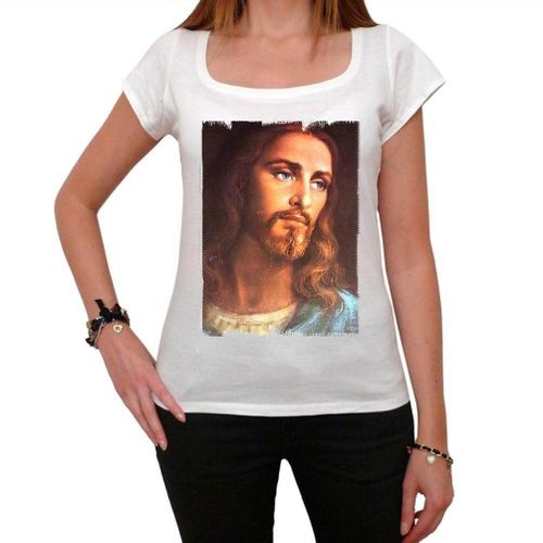 Femme Tee-Shirt Jésus-Christ Beau Gosse - Jesus Christ Handsome - T-Shirt Graphique Éco-Responsable Vintage Cadeau Nouveauté