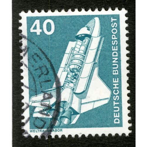 Timbre Oblitéré Deutsche Bundespost, Weltraumlabor, 40