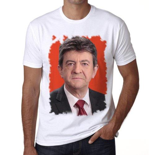 Homme Tee-Shirt Jean-Luc Mélenchon T-Shirt Graphique Éco-Responsable Vintage Cadeau Nouveauté