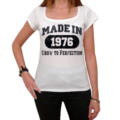 Femme Tee-Shirt Grandir À La Perfection Fabriqué En 1976 - Grow To Perfection Made In 1976 - 48 Ans T-Shirt Graphique Idée Cadeau 48e Anniversaire Vintage Année 1976 Nouveauté