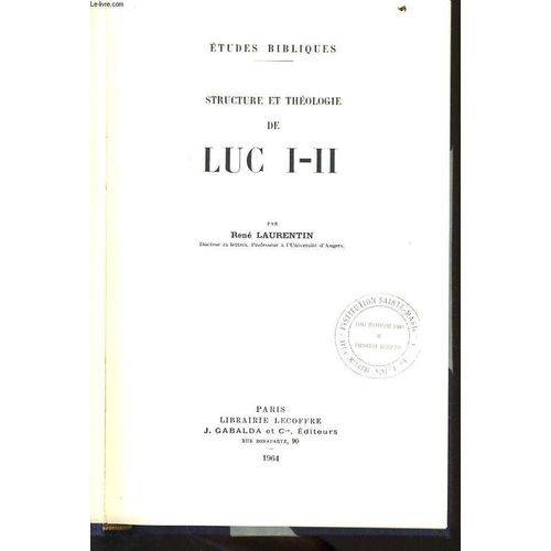 Structure Et Theologie De Luc I-Ii