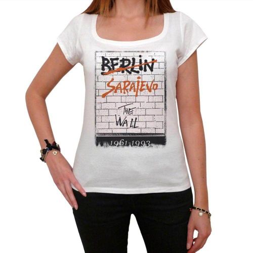 Femme Tee-Shirt Sarajevo Le Mur - Sarajevo The Wall - T-Shirt Graphique Éco-Responsable Vintage Cadeau Nouveauté