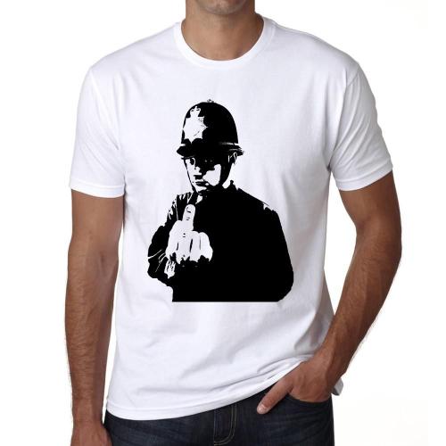 Homme Tee-Shirt Policier Impoli - Rude Police Officer - T-Shirt Graphique Éco-Responsable Vintage Cadeau Nouveauté