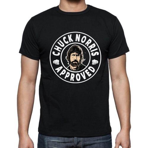 Homme Tee-Shirt Chuck Norris Approuvé Noir 2 - Chuck Norris Approved Black 2 - T-Shirt Graphique Éco-Responsable Vintage Cadeau Nouveauté