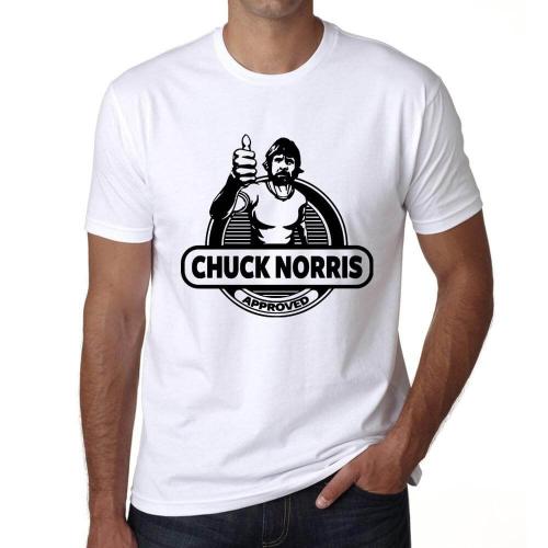 Homme Tee-Shirt Chuck Norris Approuvé 1 - Chuck Norris Approved 1 - T-Shirt Graphique Éco-Responsable Vintage Cadeau Nouveauté