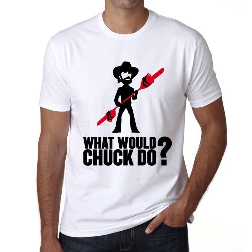 Homme Tee-Shirt Chuck Norris Que Ferait Chuck ? - Chuck Norris What Would Chuck Do - T-Shirt Graphique Éco-Responsable Vintage Cadeau Nouveauté