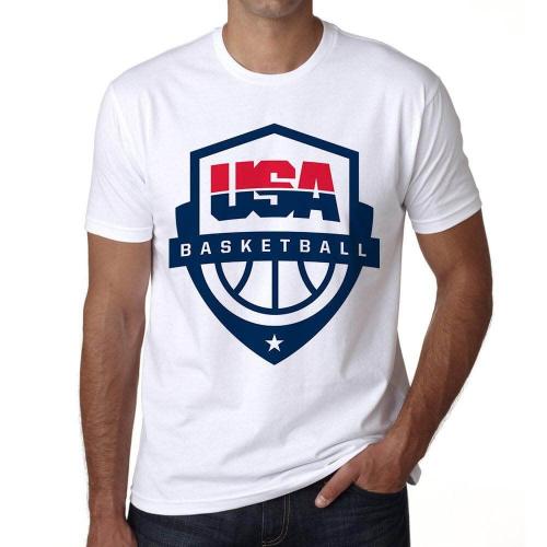 Homme Tee-Shirt Basket-Ball Américain - Usa Basketball - T-Shirt Graphique Éco-Responsable Vintage Cadeau Nouveauté