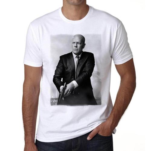 Homme Tee-Shirt Bruce Willis 1 T-Shirt Graphique Éco-Responsable Vintage Cadeau Nouveauté