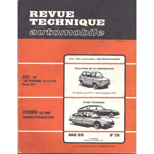 Rta 376 ¿ Citroën Cx 2400  ¿ Evolution Fiat 126 ¿ Mars 1978