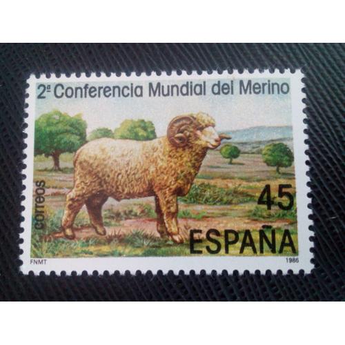 Timbre Espagne Y T 2450 Mouton Mérinos (Ovis Ammon Aries) 1986 ( 010308 )