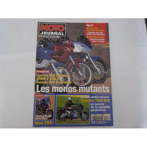 Moto Journal  N° 1277 : Honda 600 Cbr Boffa Moto; Yamaha Tdm 850;Comparatif: Aprilia 650 Pegaso; Bmw F 650 St; Suzuki 650 Freewind;Interview: Jean Michel Bayle;