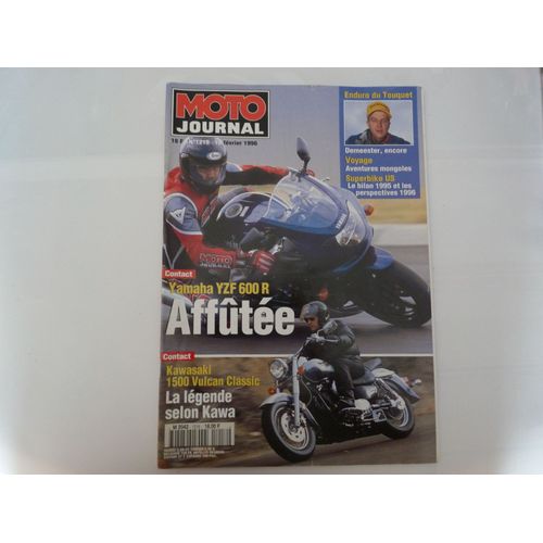Moto Journal  N° 1218 : Yamaha Yzf 600 R Kawasaki 1500 Vulcan Classic