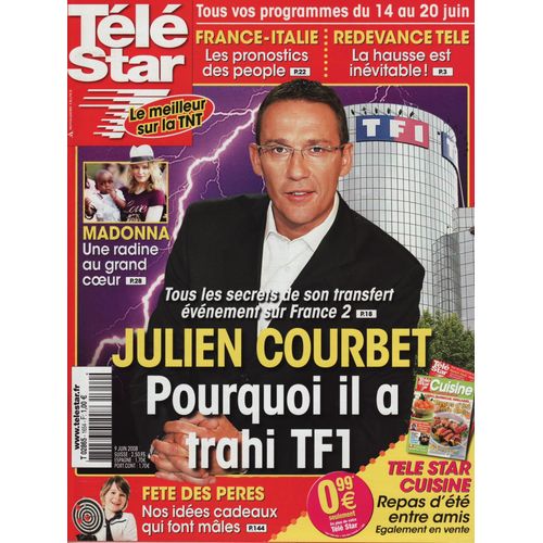 Télé Star / 09-06-2008 N°1654 : Madonna (1p) - Sylvie Testud (1/2p) - Mark Wahlberg (1/2p)