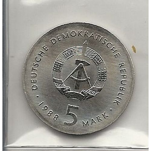 Ddr 5 Mark 1988 Neusilber