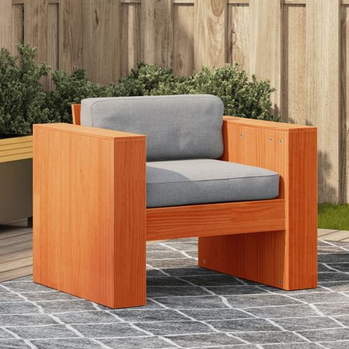 Vidaxl Canapé De Jardin Cire Marron 79x60x62 Cm Bois De Pin Massif
