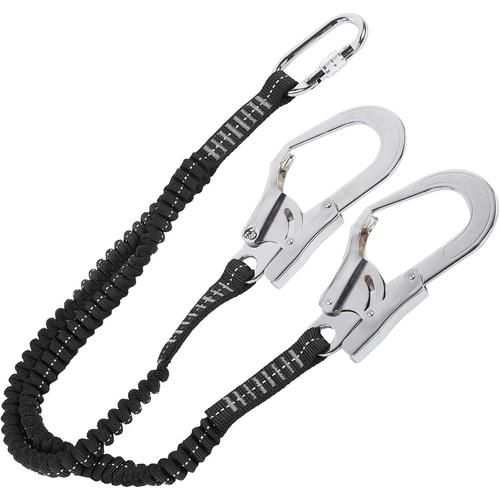 Snufeve6 Harnais De S¿¿Curit¿¿ Antichute, Ceinture De S¿¿Curit¿¿ Avec Longe R¿¿Glable, Double Crochet En Acier, Crochet ¿¿Lastique, ¿¿Quipement D'escalade Pour L'alpinisme, L'escalade, Le Travail A¿¿Rien