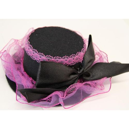 Bibi Mini Petit Chapeau Black Sugar Barrette Pince Dentelle Noir Jaonais Lolita