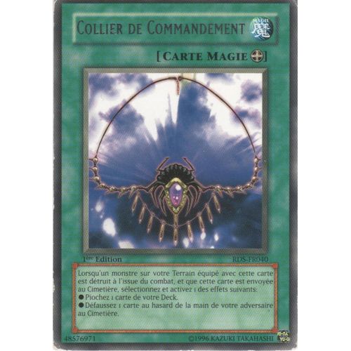 Carte Yu-Gi-Oh! "Collier De Commandement" Rare Rds-Fr040