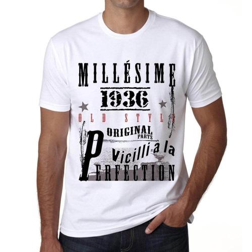 Homme Tee-Shirt Vieilli À La Perfection Millésime 1936 88 Ans T-Shirt Graphique Idée Cadeau 88e Anniversaire Vintage Année 1936 Nouveauté