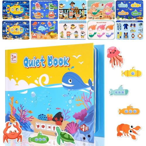 Quiet Book, Montessori Quiet Book, Jeux Montessori Educatif Enfant 2 3 4 5 6ans Busy Book, Livre Occup¿¿ ¿¿Ducatif Puzzle Sensoriel Cahier D'activit¿¿, Motricit¿¿ Fine Jouet Educatif Quiet Book