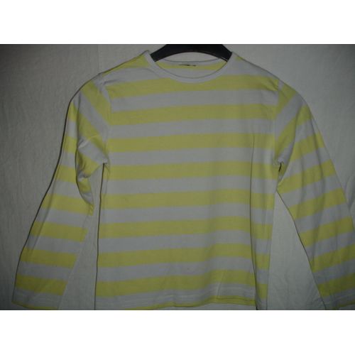 Sweat À Rayures Jaunes&gris 8/9 Ans