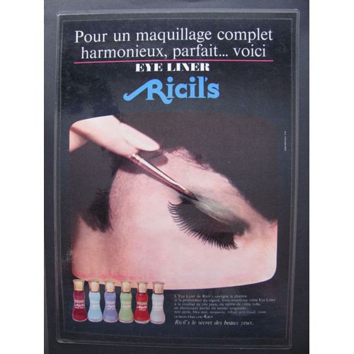 Affiche Publicitaire Ricils Originale