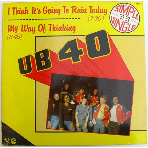 I Think It's Going To Rain Today   /   My Way Of Thinking  1980   France