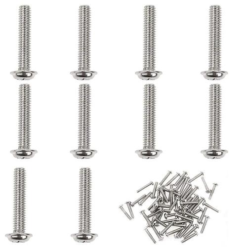 Vis De Meubles 60pcs M4 Vis De Machine ¿¿ T¿¿Te Phillip Vis Cruciformes Argent¿¿Es Pour Cuisine Meubles Portes D'armoire Tiroir M4 X 20mm, 304 Acier Inoxydable