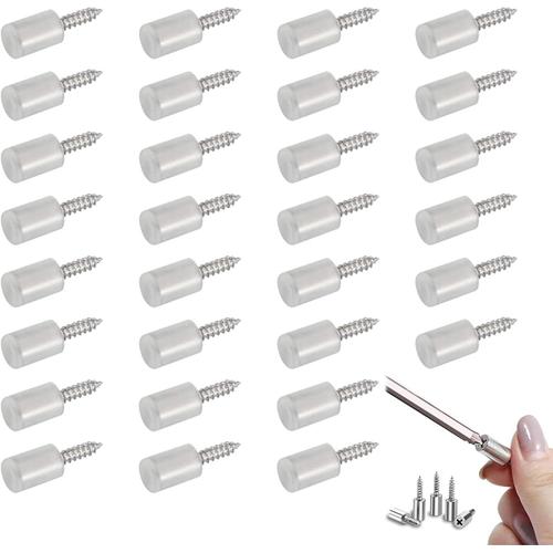 30 Pi¿¿ces Self-Tapping Screws Cabinet Laminate Support, Vis Autotaraudeuses Support Stratifi¿¿ Pour Armoire,Chevilles De Support Etagere Murale,Vis De Support En Verre Pour Cloison,Placards