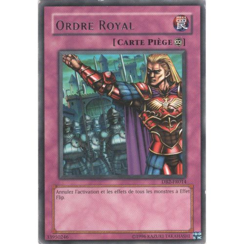 Carte Yu-Gi-Oh! "Ordre Royal" Rare Db2-Fr014