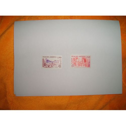 Lot De 2 Timbres Neufs Europa 1983 Andorre Yvert Tellier N°313/314