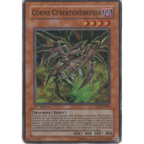 Carte Yu-Gi-Oh! "Corne Cyberténébreuse" Super Rare Cdip-Fr001