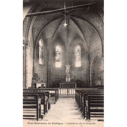 58 Corbigny - Carte Postale Ancienne - Petit Séminaire - Intérieur De La Chapelle