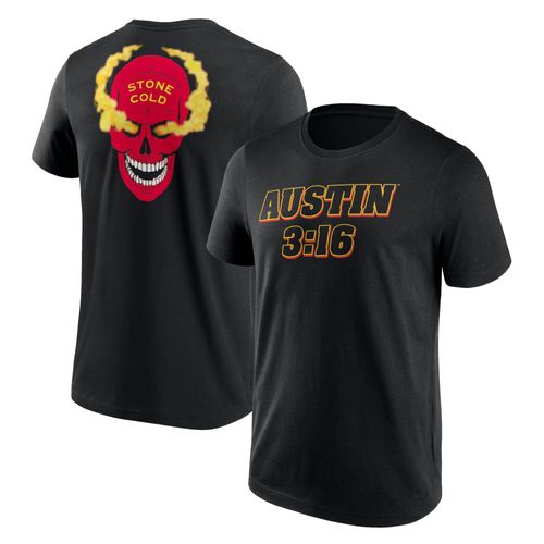 T-Shirt Wwe Stone Cold Steve Austin Red Skull - Noir - Homme