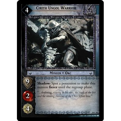 Le Seigneur Des Anneaux - Cirith Ungol Warrior (Guerrier De Cirith Ungol) 10c56 Common (Commune) Mount Doom (La Montagne Du Destin) - Lotr