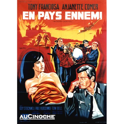 En Pays Ennemi (In Enemy Country) / Affiche Lithographie Originale 120x160cm (Guy Gérard Noël) / Harry Keller, 1968 / Tony Franciosa, Guy Stokwell