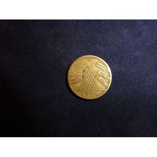 Allemagne,10 Reichspfennig,1924