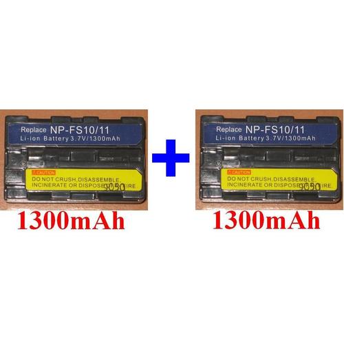 Pack de 2 Batteries Pour Sony NP-FS11 FS10 F10 DCR-PC DSC-F **1300mAh**