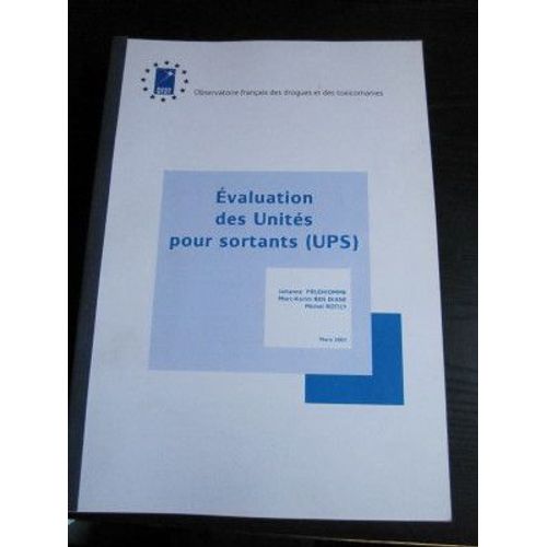 O.F.D.T. : Évaluation Des Unités Pour Sortants (Ups), 2001