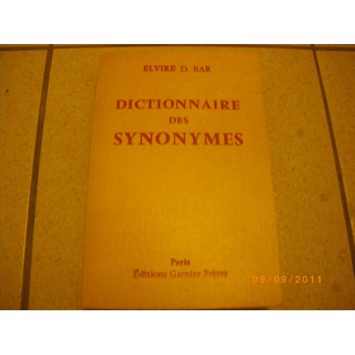Dictionnaire Des Synonymes