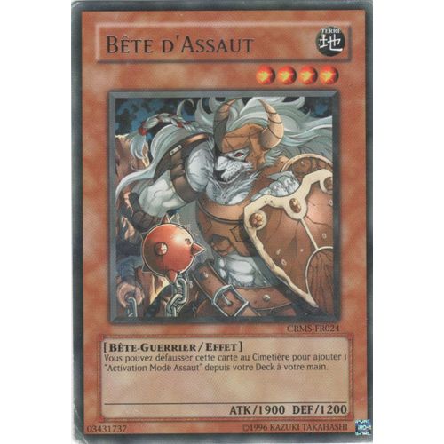 Carte Yu-Gi-Oh! "Bête D'assaut" Rare Crms-Fr024
