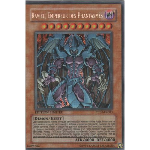 Carte Yu-Gi-Oh! "Raviel, Empereur Des Phantasmes" Secret Rare Ct03-Fr003