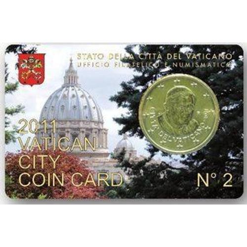 Vatican 50 Centimes 2011 Coincard Officielle