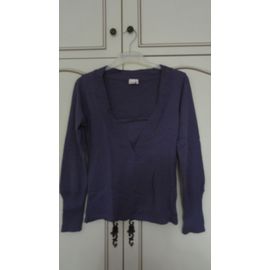 Pull Col V Violet 3 Suisses T34/36 (Taille Large, Facilement 38/40) Neuf