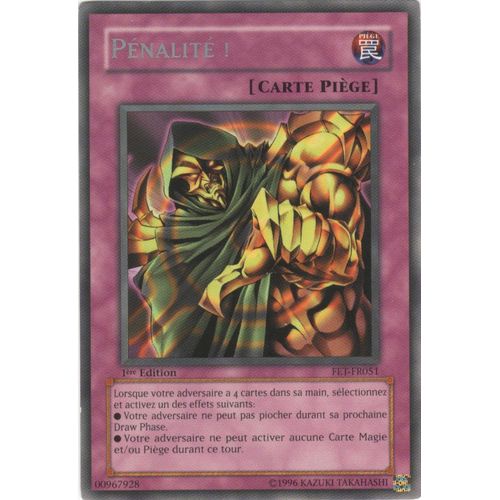 Carte Yu-Gi-Oh! "Pénalité!" Rare Fet-Fr051