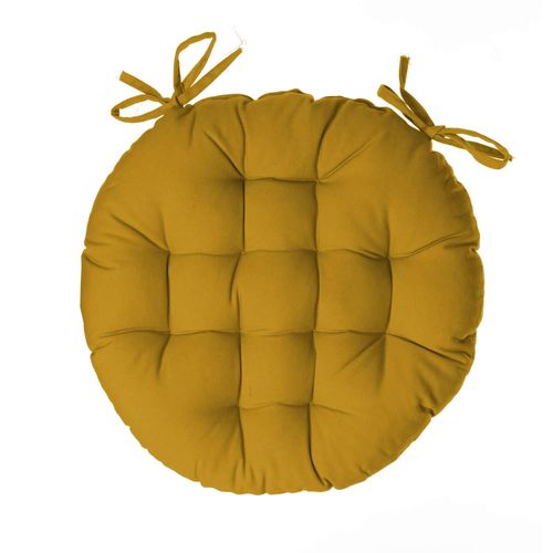 Galette De Chaise Ronde Alix - Diam. 38 Cm - Jaune