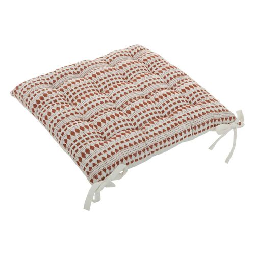 Galette De Chaise Rectangulaire Tavares - 38 X 38 Cm - Terracotta