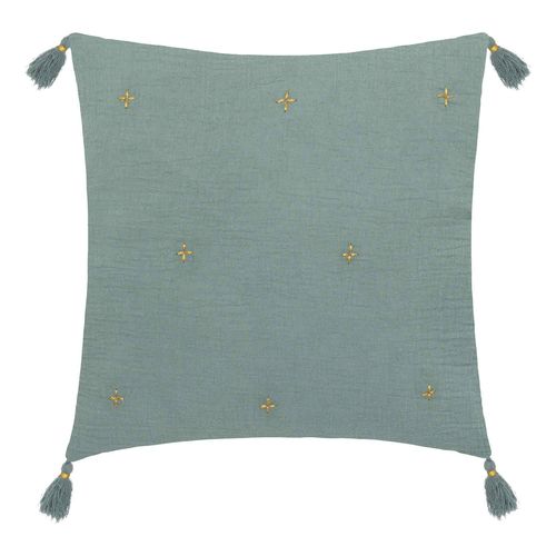Coussin De Chaise Brodé Rectangulaire Starke - 40 X 40 Cm - Céladon