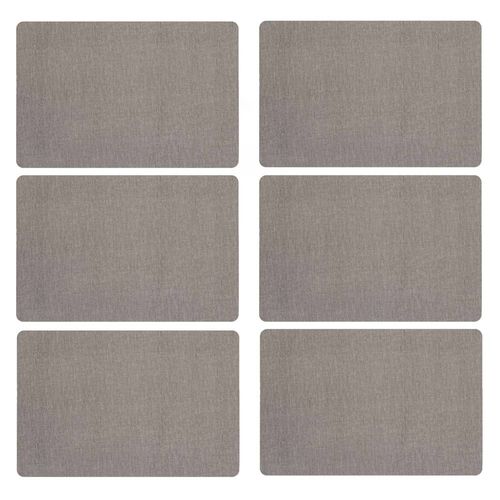 Lot De 6 Sets De Table Rectangulaire Lake - 45 X 30 Cm - Gris Clair